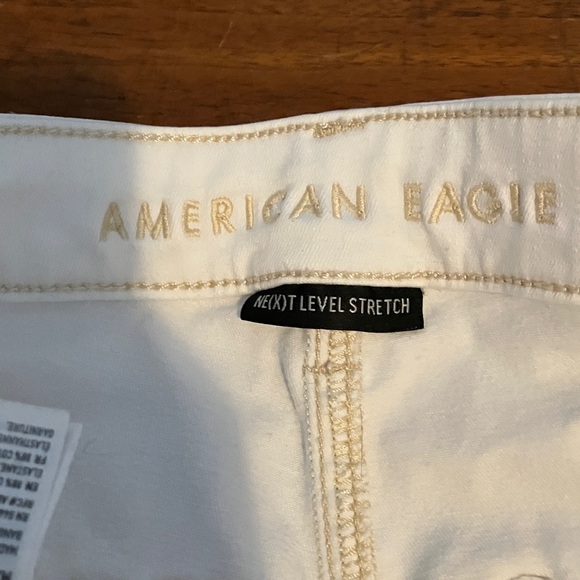 American Eagle O Nxt Level Stretch Super HR White Cargo Pants • Painter/Ut Style - Picture 3 of 7